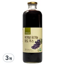 올가홀푸드 유기농 포도를 그대로 착즙한 포도주스, 3개, 1L