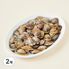 남해안 산지직송 자연산 생물 왕바지락 (냉장), 800g, 2개