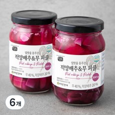 담가 적양배추 무 피클, 300g, 6개
