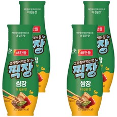 해찬들 찍장 쌈장 튜브형, 300g, 4개