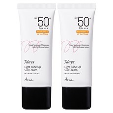 아리얼 세븐데이즈 라이트 톤업 선크림 SPF50+ PA++++, 2개, 35ml