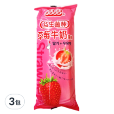 晶晶 益生菌草莓牛奶風味棒, 680g, 3包