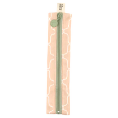 in Blooom 印花樂 拉鏈餐具袋 含餐具 棉製 W6 x L26 cm 珊瑚礁粉, 1組