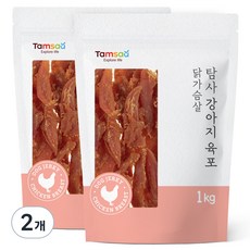 탐사 강아지 간식 닭가슴살 육포 1kg, 2개