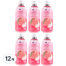 배스킨라빈스 과즙워터 피치 요거트, 500ml, 12개