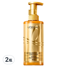 L'OREAL PARiS 巴黎萊雅 黃金胜肽柔韌修護護髮素 440ml - 強韌髮絲，修復受損斷髮, 2瓶