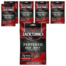 잭링크스 비프 져키 페퍼 육포, 50g, 6개