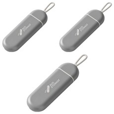 Makemine 每日藥盒，適用於一週中的每一天 防潮儲存 灰色, 3個, 全灰