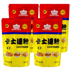 CROWN-BIRD 皇冠鳥 卡士達粉, 非基因改造, 300公克, 300g, 4包