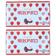 明治阿波羅可可, 經典牛奶可可與香甜草莓可可結合, 35g, 2盒