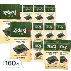 광천김 파래 도시락김, 4g, 160개