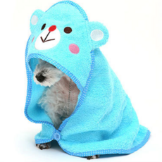 펫스타일 애니멀 팜 타올/가운, 블루 곰돌이, S, 1개