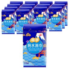 奈森克林 海淨純水柔濕巾, RO逆滲透純水 柔軟堅韌不織布 無香精酒精螢光劑, 20張, 15包