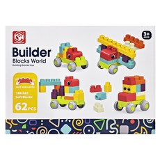 PLAYFUL TOYS 頑玩具 益智軟積木 62p 1.25kg, 混和顏色, 1盒