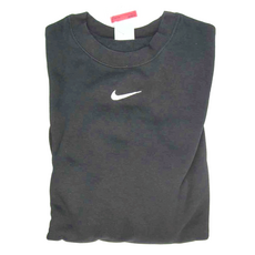 NIKE 耐吉 女款 NSW 刺繡 Logo 小勾 刷毛 落肩 短版