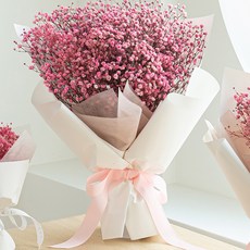 코코도르 프리저브드 안개꽃 꽃다발 L 베이비핑크 상품 이미지