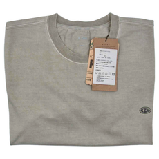 KZM S12 男款LOGO短袖, L/BEIGE, L, 面料: 棉 100%, 灰綠色