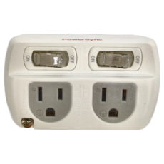 PowerSync 包爾星克 2開2插3P轉2P壁插 TC2390 10.2 x 5.8 x 3.4cm 白色, 1個