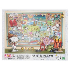 EPOCH Snoopy Beagle Scouts 拼圖 Set 500片, 尺寸38 x 53cm, 067084, 1盒