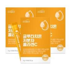 내츄럴플러스 에버핏 글루타치온 저분자 콜라겐 C 30p, 120g, 3개