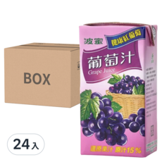 波蜜 葡萄汁 300ml x 24入