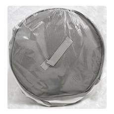 Cbucks 拉鍊式樂高整理箱, 可攤開式設計 圓筒狀造型 灰白條紋, 30 x 33cm, 灰色, 1個