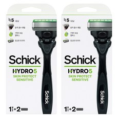 Schick 舒適牌 Hydro 5 Skin Protect敏感肌膚刮鬍刀手柄+替換刀片組, 2組