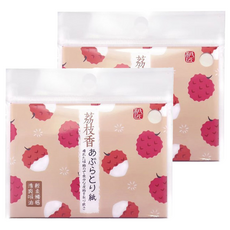 台灣 COSMOS 紙匠 荔枝香 吸油面紙, 100片/包, 黏取式設計, 清甜果香, 吸走多餘油脂, 乾爽無油光, 100張, 2包