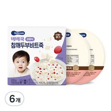 베베쿡 후기 참깨두부비트죽 실온이유식 2p, 혼합맛(참깨/두부/비트), 220g, 6개 - 베베쿡중기이유식