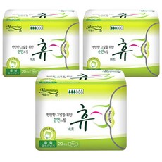 허밍스 휴 중형 생리대 날개형, 20개입, 3개