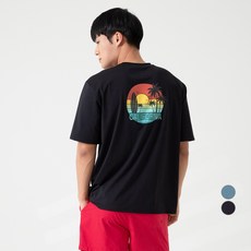 캐럿 남성용 오버핏 반팔 그래픽 래쉬가드