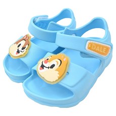 Disney 迪士尼 CHIP 'N' DALE 奇奇蒂蒂 兒童款 立體造型防水涼鞋, 輕量舒適, 防水快乾, A22024, 尺寸13.0-18.0, 水色, 130mm