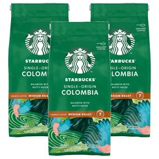 STARBUCKS 星巴克 哥倫比亞咖啡豆, 研磨咖啡, 200g, 3包, 未研磨