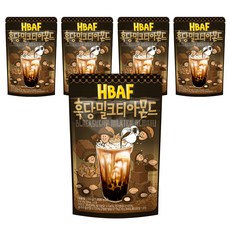 HBAF 흑당밀크티 아몬드, 190g, 5개