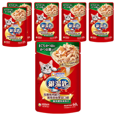 unicharm pet 銀湯匙貓餐包,鮪魚 + 鰹魚 + 柴魚片,60g,6包