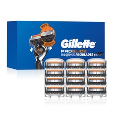 Gillette 吉列 Proglide刮鬍刀片, 12入, 1個