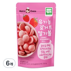 맛있는풍경 유기농 요거트 딸기볼, 6개, 딸기맛, 20g