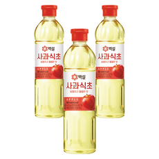 백설 사과식초, 500ml, 3개