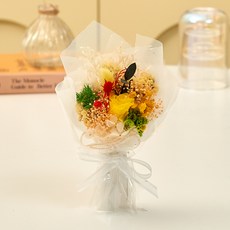 Maison de Floret 永生花迷你花束永不凋謝，骨庫花紀念公園鮮花, 黃色