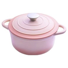 ROYCE 皇家玫瑰 圓形琺瑯鑄鐵鍋 3公升(21cm) - 粉, 琺瑯鑄鐵材質，受熱均勻保溫效果佳, 粉色, 1個