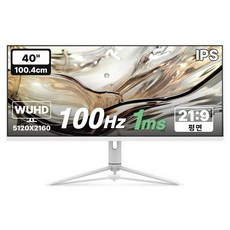 한성컴퓨터 WUHD IPS 100Hz USB Type C 허브 모니터 화이트, 100.4cm, TFG40U10WP(무결점)