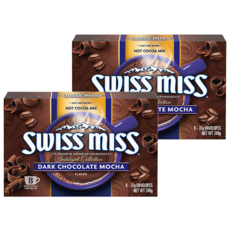 SWISS MISS 黑巧克力摩卡可可粉, 8包裝, 31g, 8包, 2盒