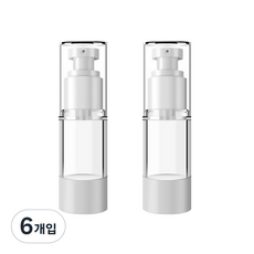 DM 뷰티 휴대용 로션 공병 플랫 진공 30ml, 혼합 색상, 6개입