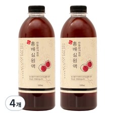 하동감사농원 홍매실원액, 1L, 4개 1000ml, 4개
