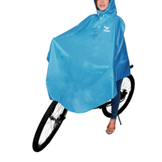 JUMP 將門 自行車斗篷防水風雨衣, 藍