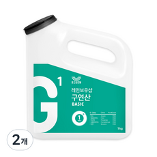 레인보우샵 G1 구연산 베이직 왕톡톡이, 1kg, 2개