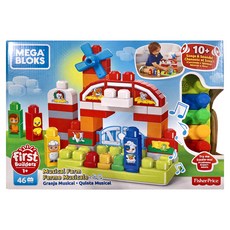 MEGA BLOKS 美高積木 音樂農場 積木遊戲 Set，46塊積木，10+首歌曲和聲音, 1盒