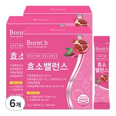 본트비 효소 밸런스 석류맛 30p, 60g, 6박스