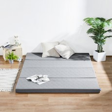 Sleeplace 4層可折疊式記憶海綿床墊 5cm, 灰色的