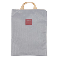MU XIN BAG 文青風A4手提文件袋 Set 3，27x35cm 牛津布, 27 x 35cm, 淺灰色